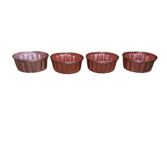 Vintage Copper Aluminum Kitchen Molds Lot of 4 Shamrock Acorn Flower Copper Mold - Picture 4 of 5